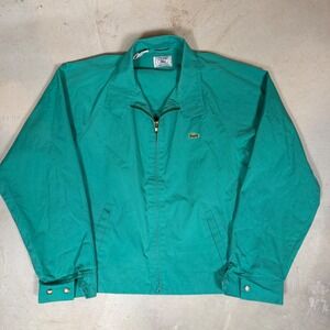 Vintage Izod Lacoste Harrington Jacket Mens Large Green Full Zip Windbreaker L